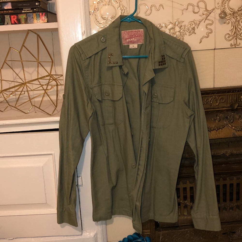 Studded military jacket  from Urban Outfitters